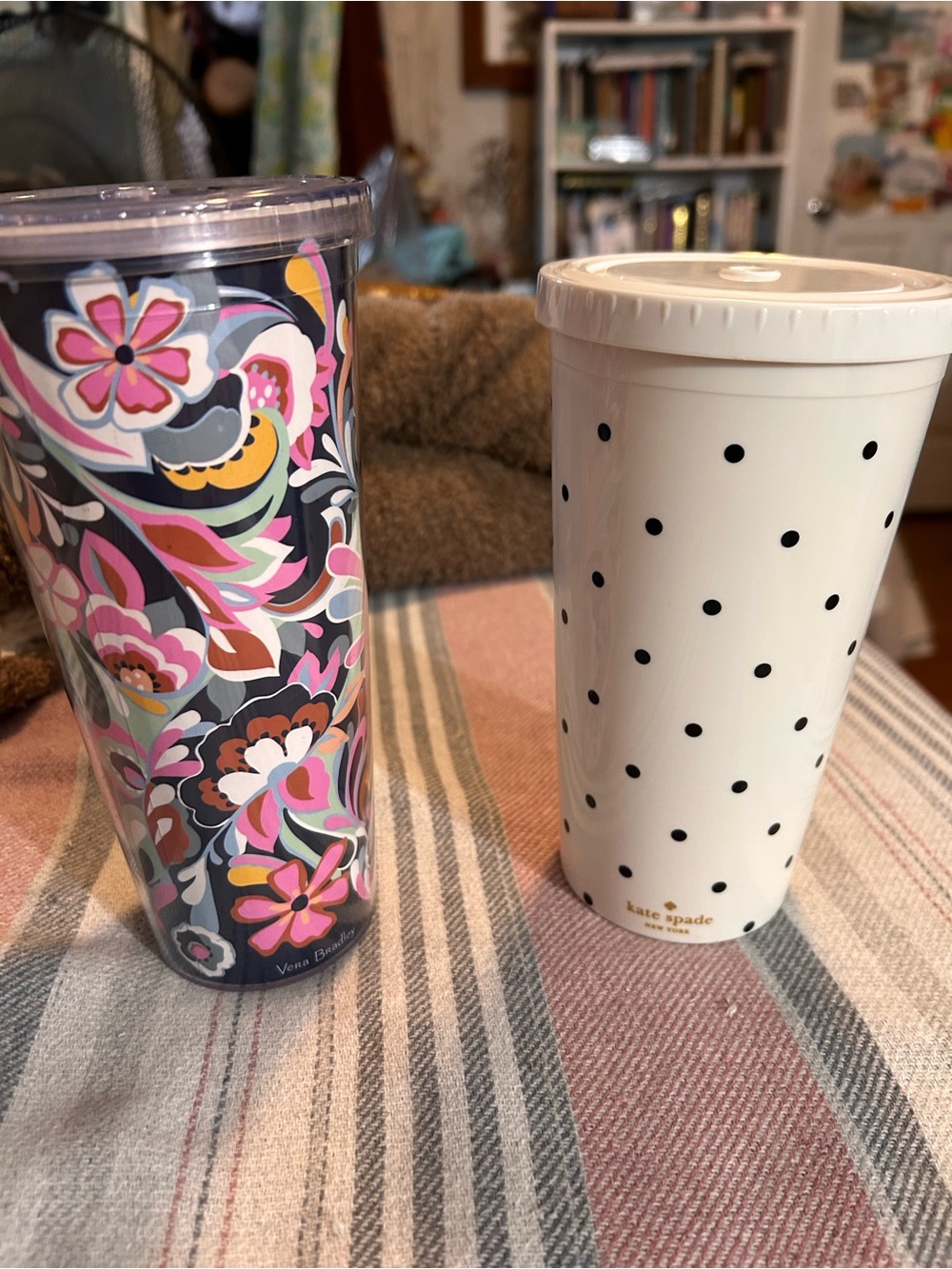 kate spade and Vera Bradley 16 OZ Travel Tumblers Set of 2